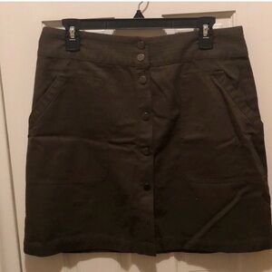 Banana Republic Factory Olive-Style Button-Front Midi Skirt